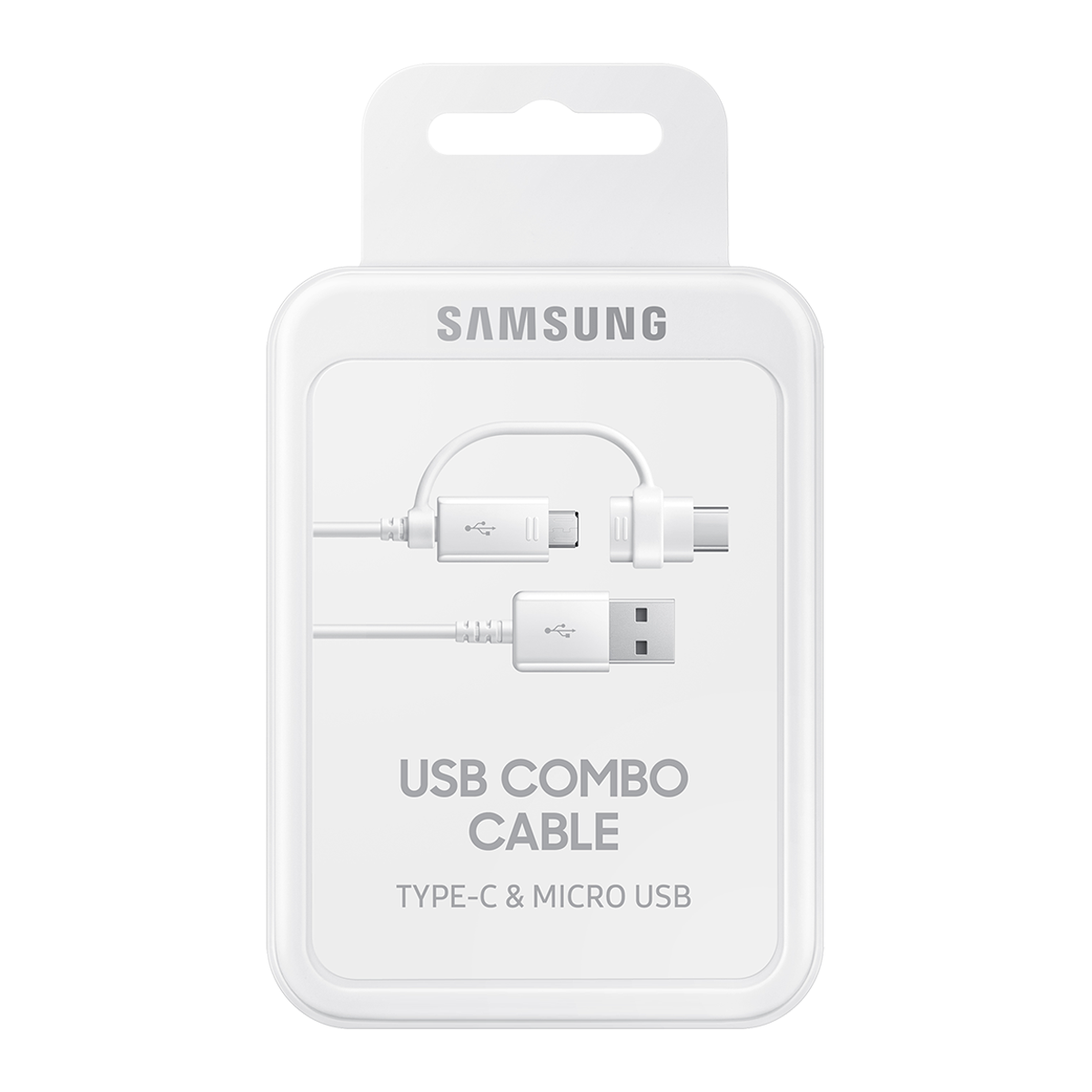 Καλώδιο SAMSUNG USB-Α σε Micro USB και Type-C με αντάπτορα Λευκό - 3