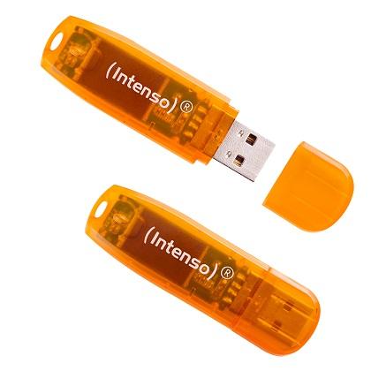 USB 2.0 Memory INTENSO Rainbow Line 64GB (2 Pieces)