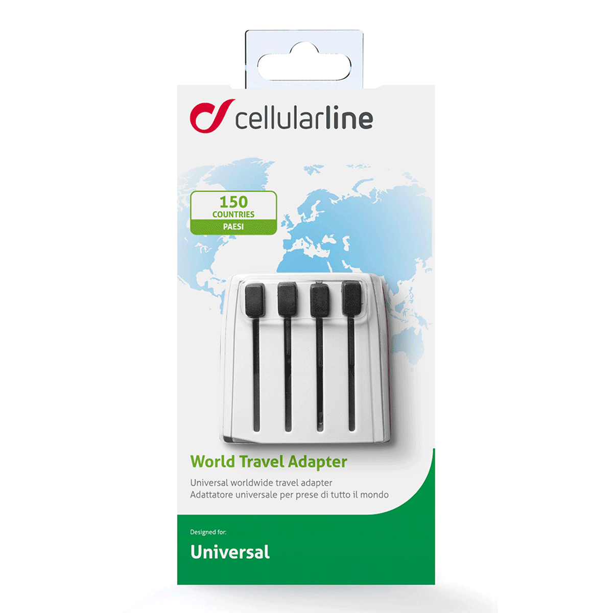 Universal Αντάπτορας Ταξιδίου CELLULAR LINE Worldwide Λευκό - 2