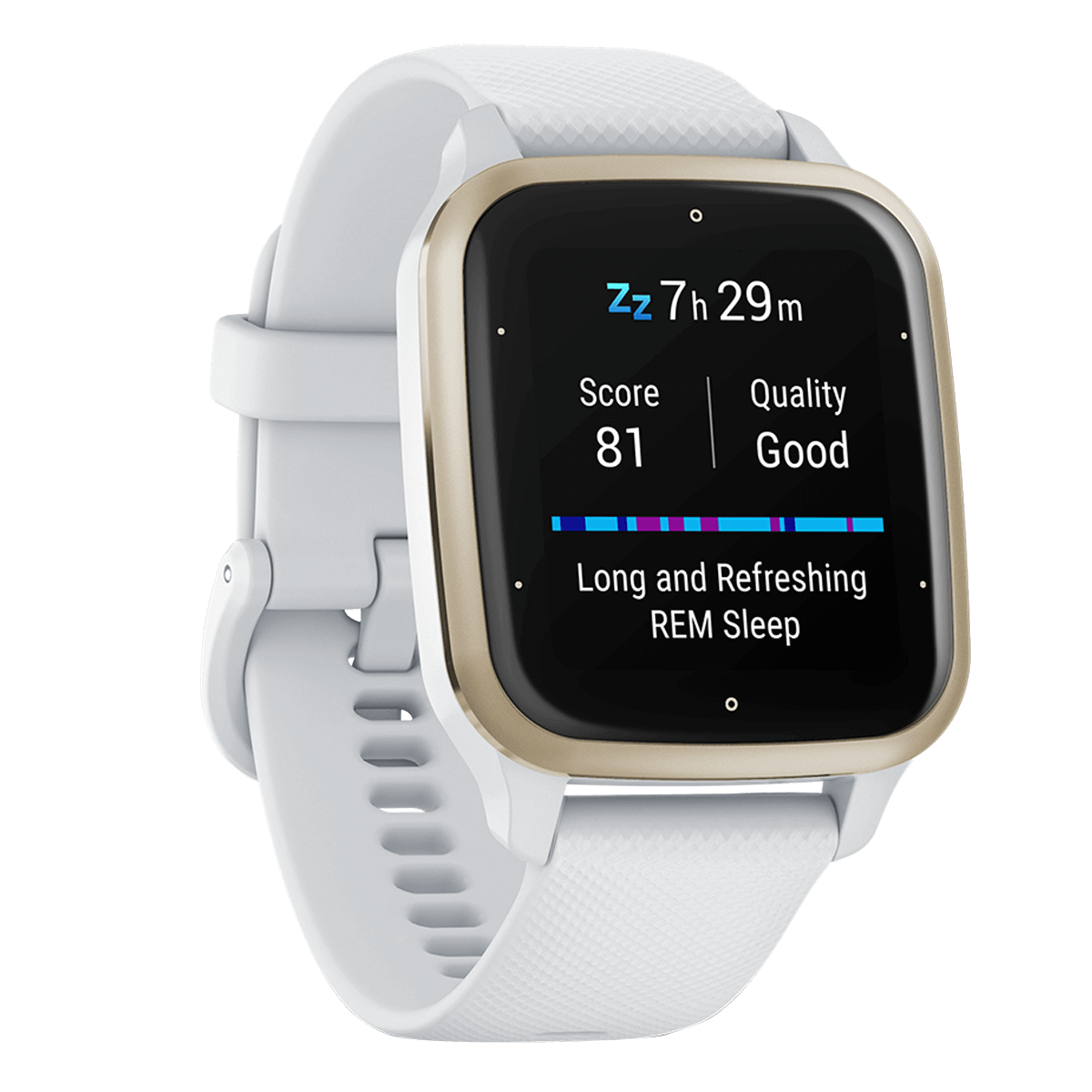 GARMIN Venu Sq 2 White Cream Gold Smartwatch - 2