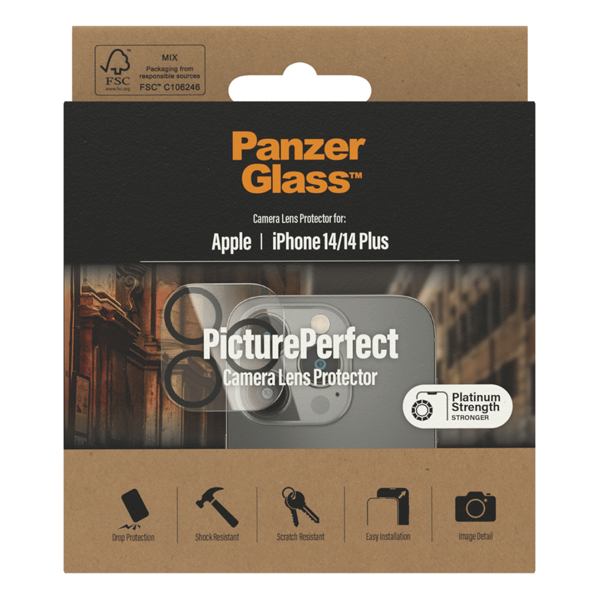 Γυαλί Προστασίας Κάμερας PANZERGLASS Case Friendly Picture Perfect για iPhone 14/ 14 Plus - 3