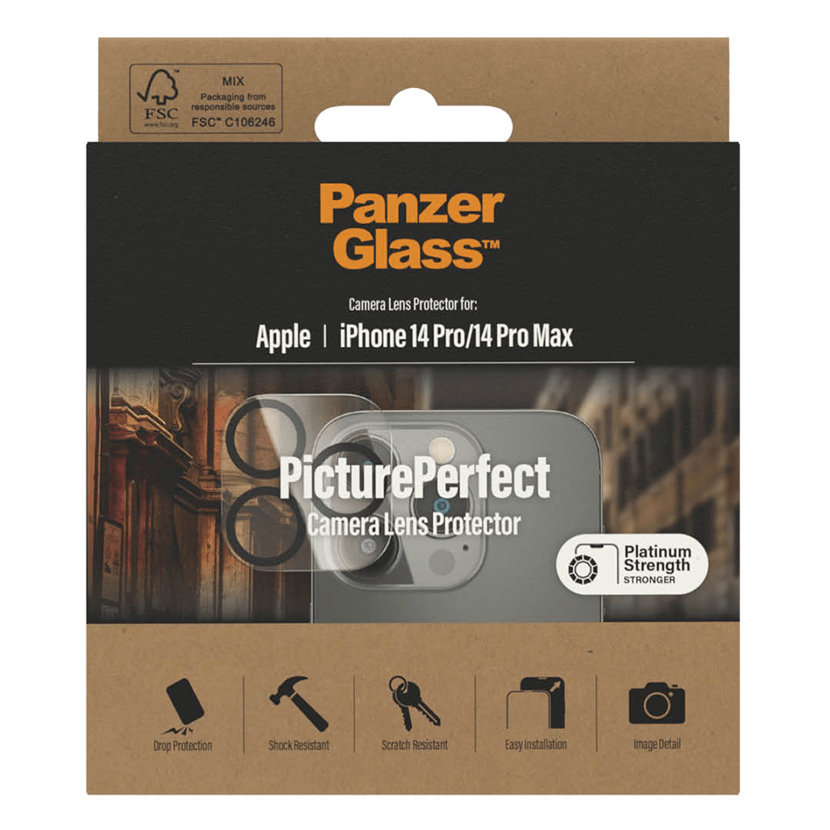 Γυαλί Προστασίας Κάμερας PANZERGLASS Case Friendly Picture Perfect για iPhone 14 Pro/ Pro Max - 3