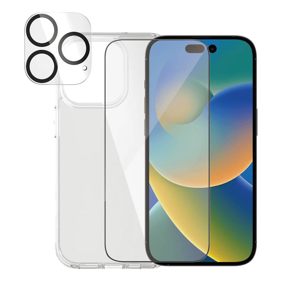 Γυαλί Προστασίας Κάμερας + Διάφανη Θήκη Hard Case + Γυαλί Προστασίας Οθόνης με Πλαίσιο για iPhone 14 Pro PANZERGLASS - 4