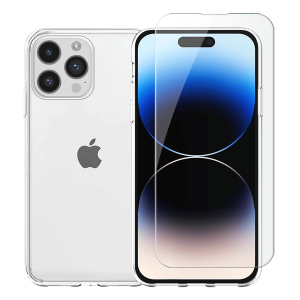 Διάφανη Θήκη Acrylic + Γυαλί Προστασίας Οθόνης COSY για iPhone 14 Pro