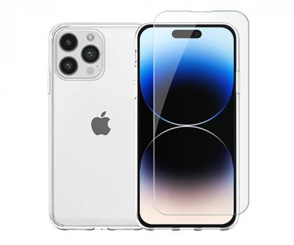 Clear Acrylic Case + COZY Screen Protector for iPhone 14 Plus