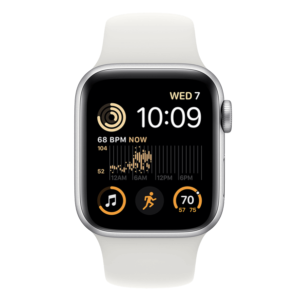 APPLE Watch SE GPS 40mm Silver Aluminium Case White Sport Band