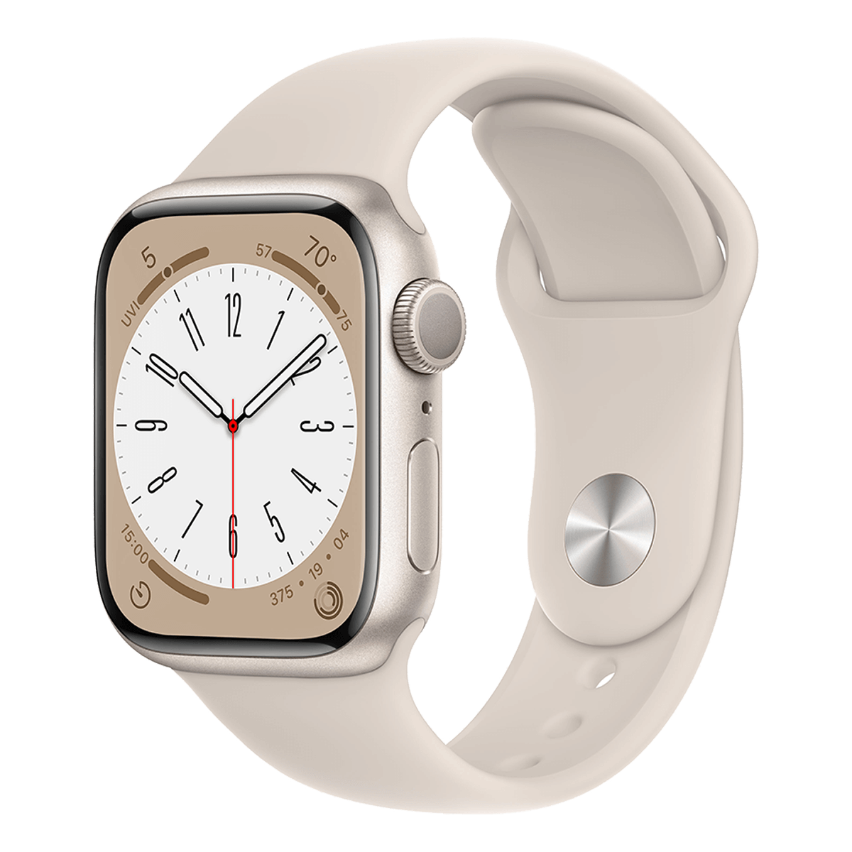 APPLE Watch Series 8 GPS 45mm Starlight Aluminium Case με Starlight Sport Band Smartwatch - 2