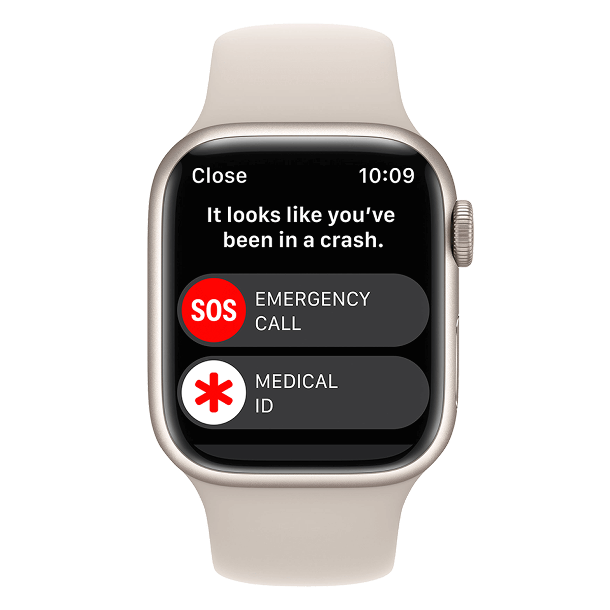 APPLE Watch Series 8 GPS 45mm Starlight Aluminium Case με Starlight Sport Band Smartwatch - 4