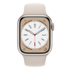 APPLE Watch Series 8 GPS 45mm Starlight Aluminium Case με Starlight Sport Band Smartwatch