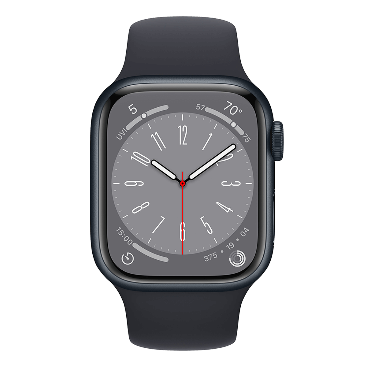 APPLE Watch Series 8 GPS 41mm Midnight Aluminium Case με Midnight Sport Band Smartwatch