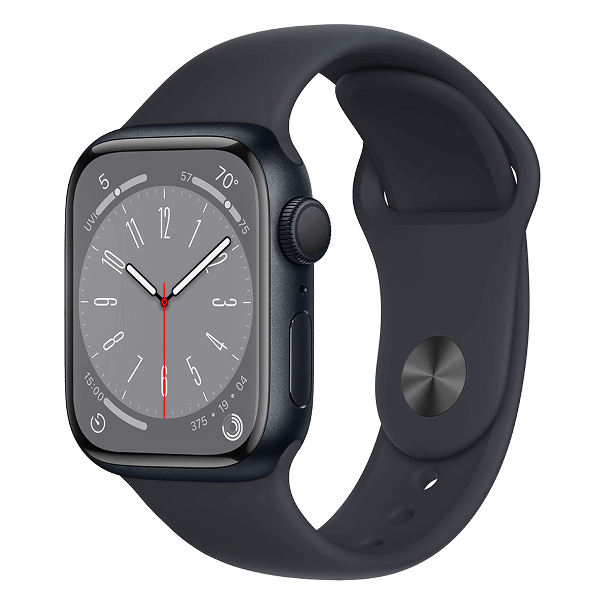 APPLE Watch Series 8 GPS 41mm Midnight Aluminium Case με Midnight Sport Band Smartwatch - 2