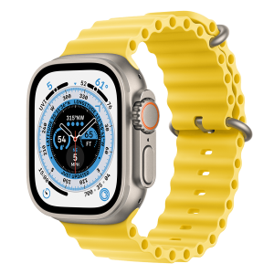 APPLE Watch Ultra GPS + Cellular 49mm Titanium Case με Yellow Ocean Band Smartwatch