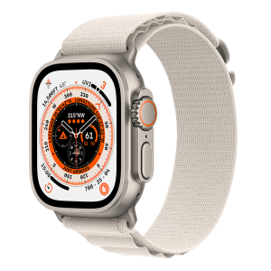 APPLE Watch Ultra GPS + Cellular 49mm Titanium Case με Starlight Alpine Loop - Large Smartwatch