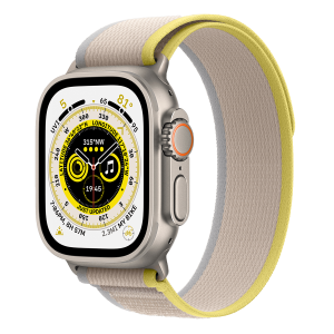 APPLE Watch Ultra GPS + Cellular 49mm Titanium Case με Yellow/ Beige Trail Loop - M/ L Smartwatch