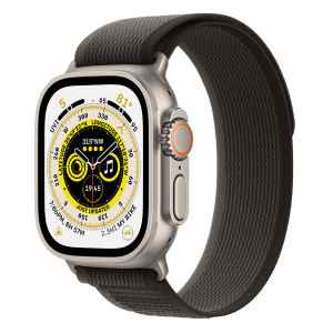 APPLE Watch Ultra GPS + Cellular 49mm Titanium Case με Black/ Grey Trail Loop - M/ L Smartwatch