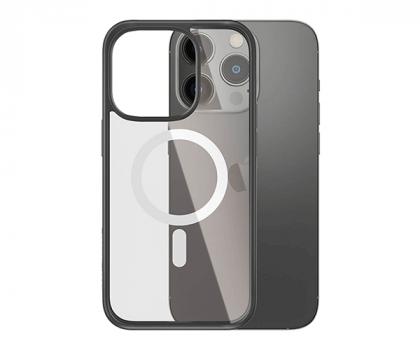 PANZERGLASS Clear Case MagSafe Antibacterial Black Edition for iPhone 14 Pro