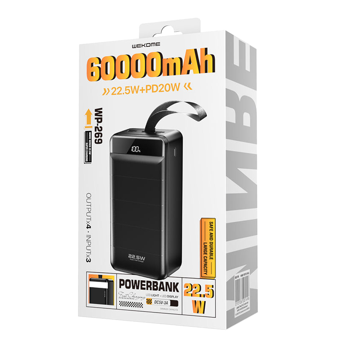 Powerbank WK Minre WP-269 60000mAh Μαύρο - 2