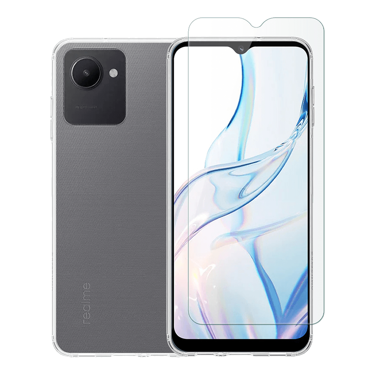 Διάφανη Θήκη + Γυαλί Προστασίας Οθόνης COSY για Realme C30