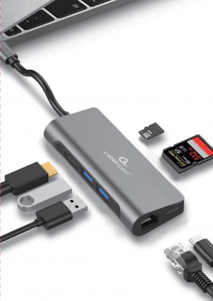 CABLEXPERT USB Type-C hub with 5 ports