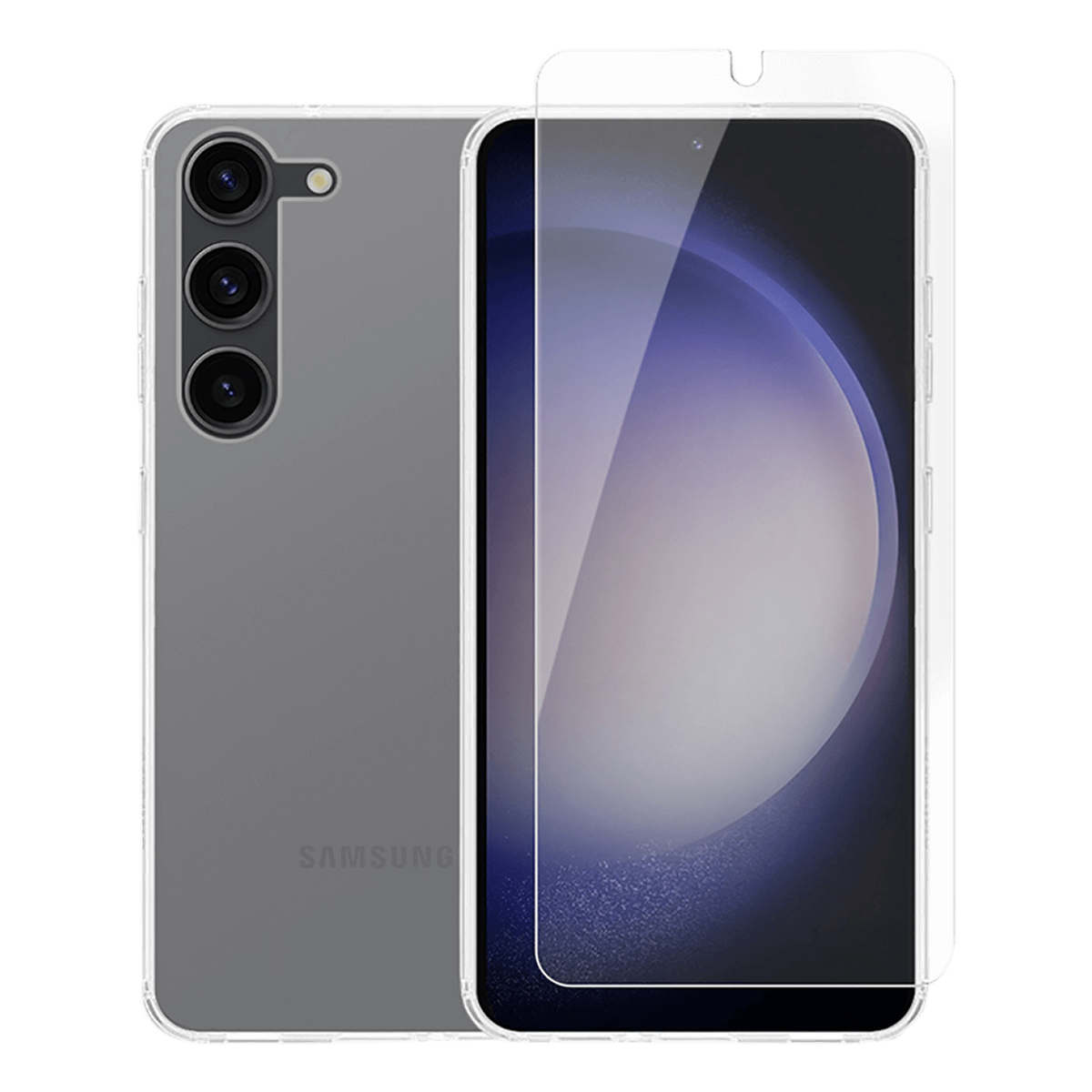 Διάφανη Θήκη + Γυαλί Προστασίας Οθόνης COSY για SAMSUNG Galaxy S23