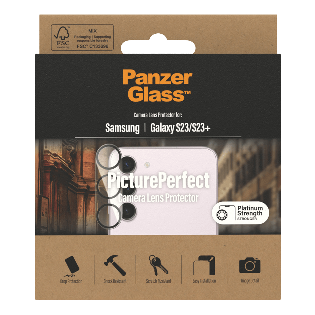 Γυαλί Προστασίας Κάμερας PANZERGLASS Case Friendly Picture Perfect για SAMSUNG Galaxy S23/ S23+ - 3