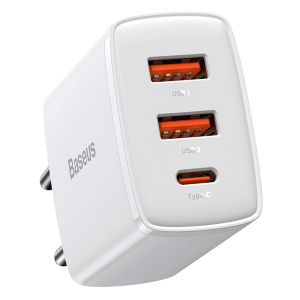 Φορτιστής Ταξιδίου BASEUS USB Type-C + 2 USB Type-A 30W