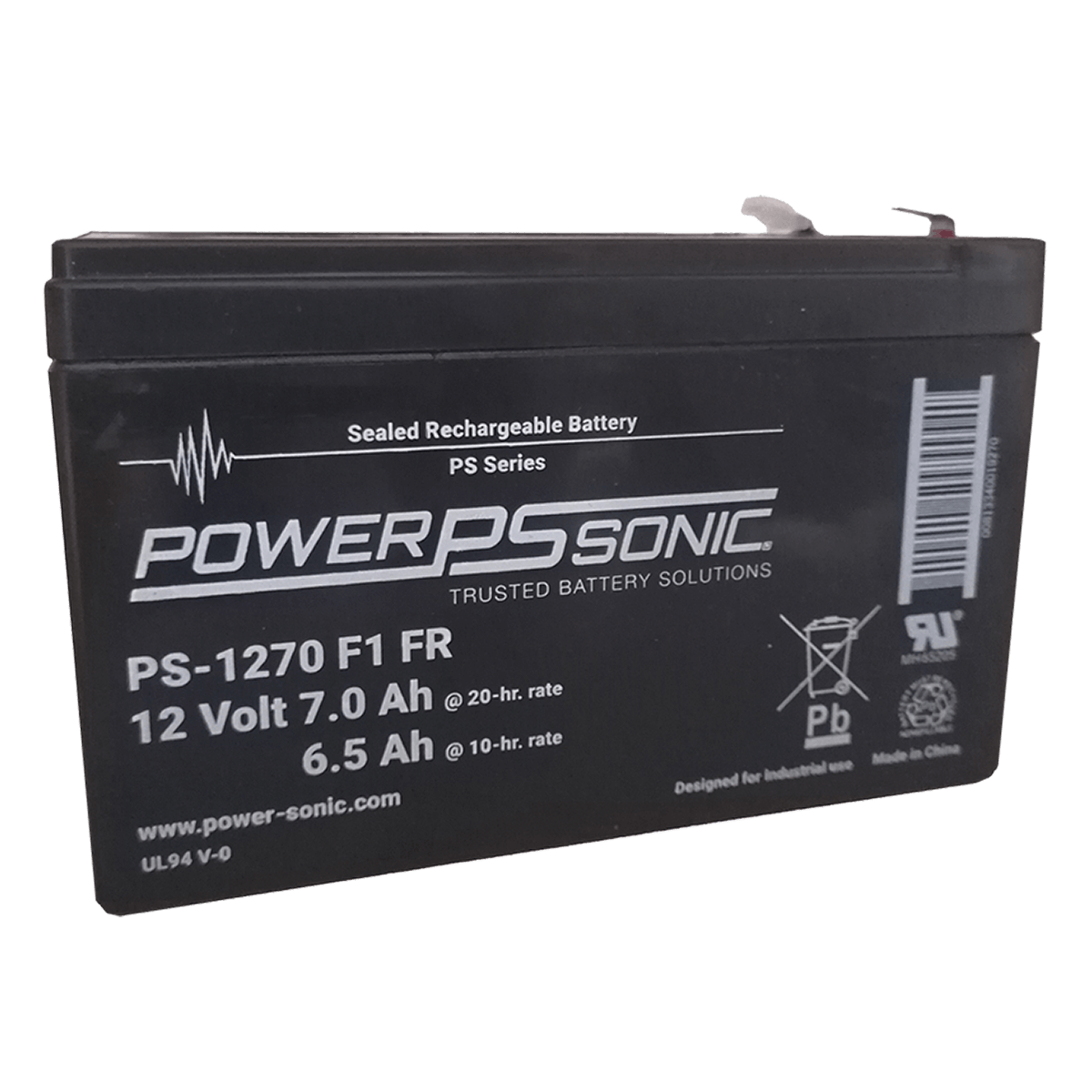 Επαναφορτιζόμενη Μπαταρία Μολύβδου POWERSONIC 12V 7AH
