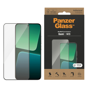 Γυαλί Προστασίας Οθόνης με Πλαίσιο PANZERGLASS Ultra - Wide Fit Antibacterial για XIAOMI 13/ 14 5G