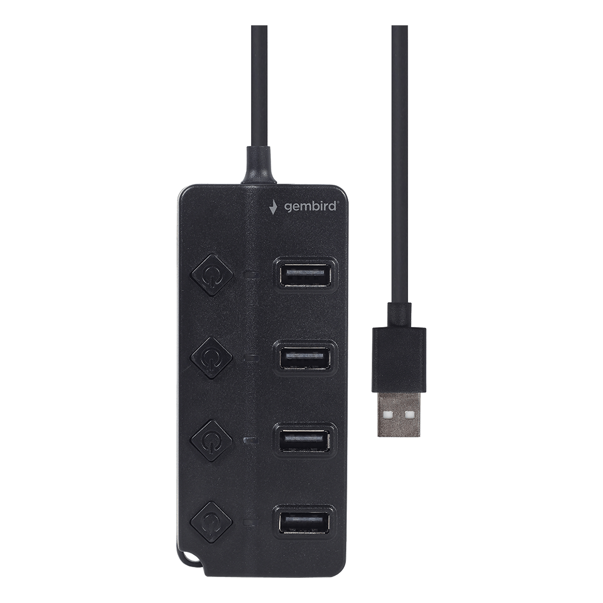 Hub USB 2.0 GEMBIRD με 4 Θύρες με Διακόπτες Μαύρο - 2
