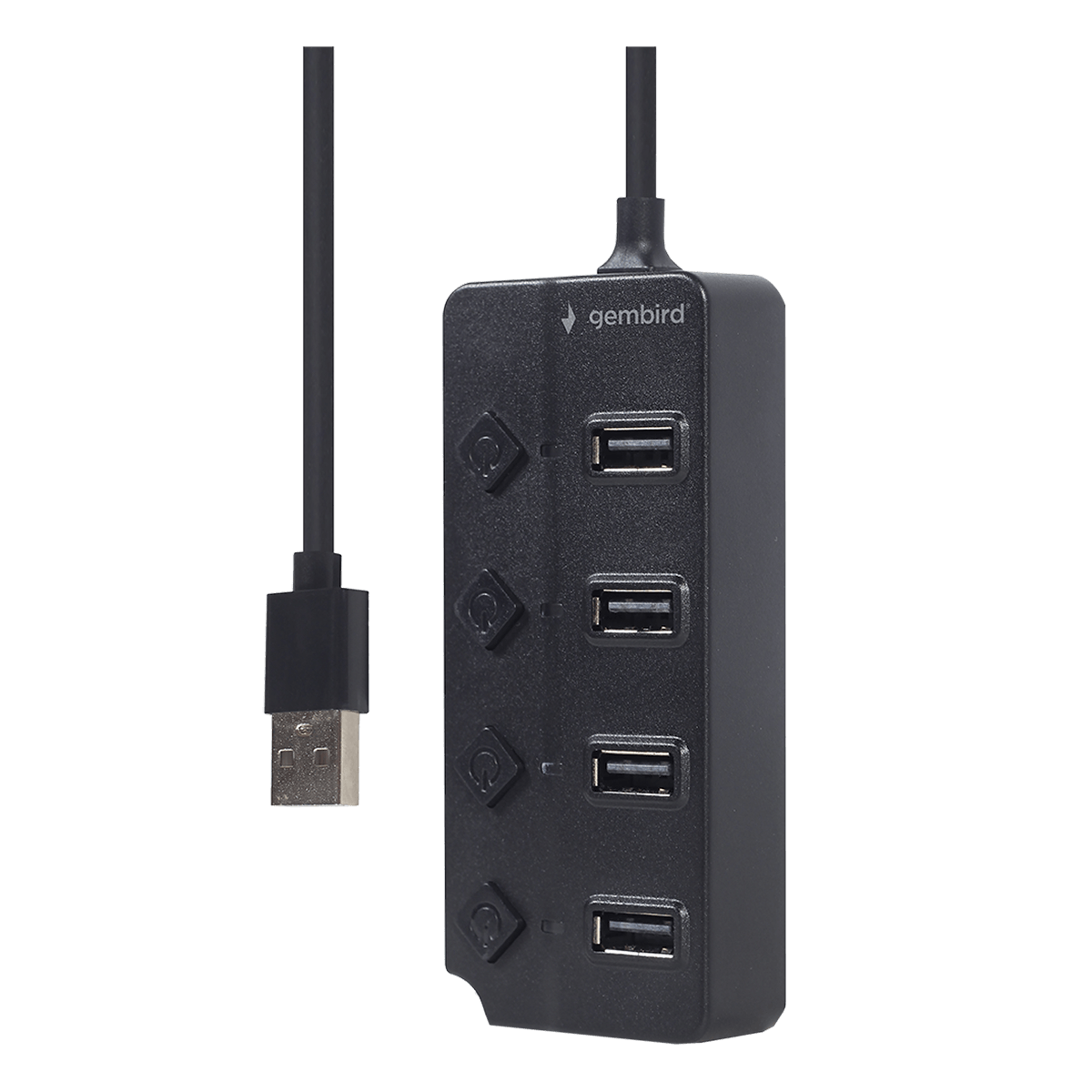 Hub USB 2.0 GEMBIRD με 4 Θύρες με Διακόπτες Μαύρο - 3