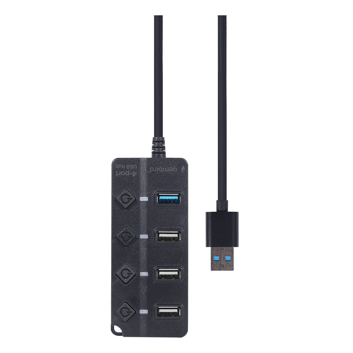 Hub USB 3.1/ USB 2.0 GEMBIRD με 4 Θύρες με Διακόπτες Μαύρο - 3