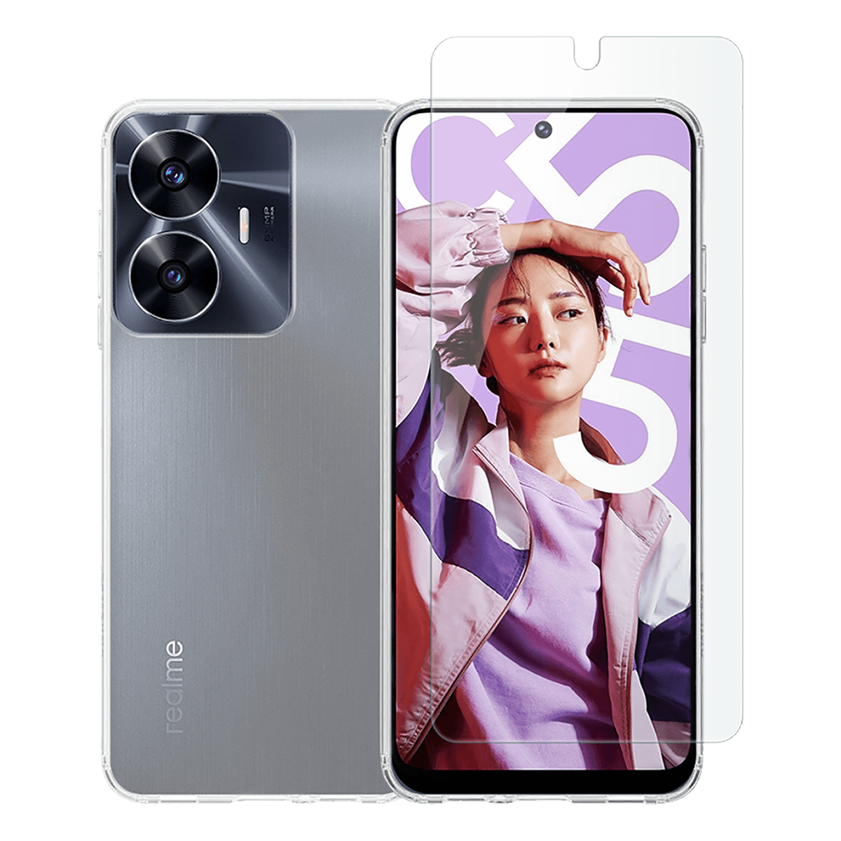 CASE COSY REALME C55 TPU+ TEMPERED GLASS - 3