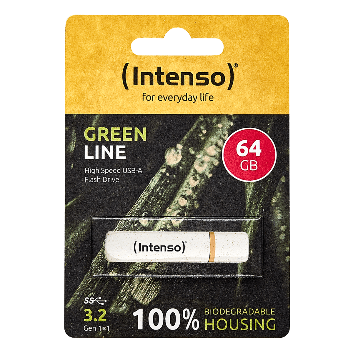 Μνήμη USB 3.2 INTENSO Flash Green Line 64GB - 3