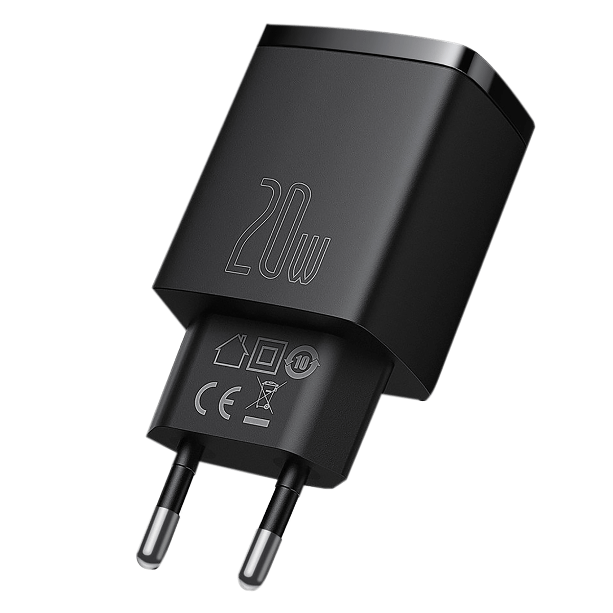 Φορτιστής Ταξιδίου BASEUS Dual USB Type-C + USB Type-A 20W Μαύρο - 2