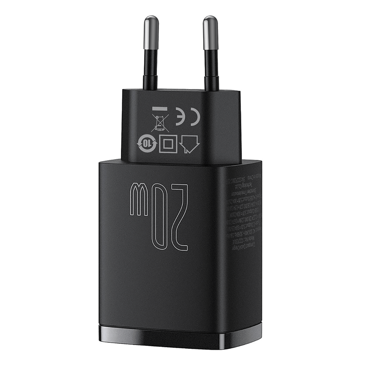 Φορτιστής Ταξιδίου BASEUS Dual USB Type-C + USB Type-A 20W Μαύρο - 4