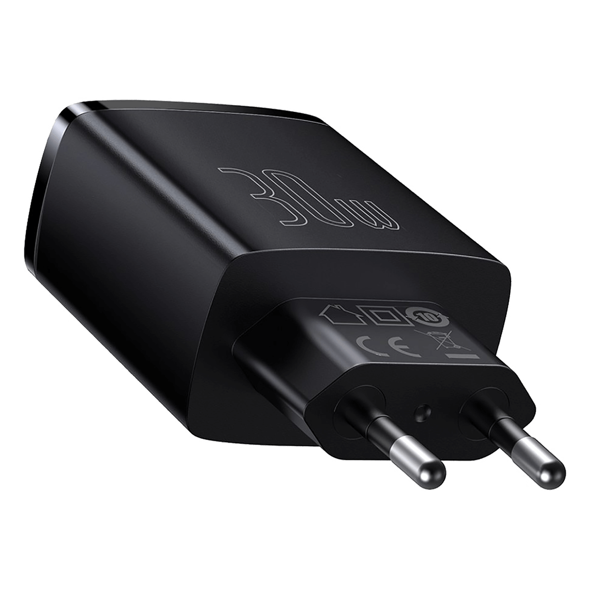 Φορτιστής Ταξιδίου BASEUS USB Type-C + 2 USB Type-A 30W Μαύρο - 3