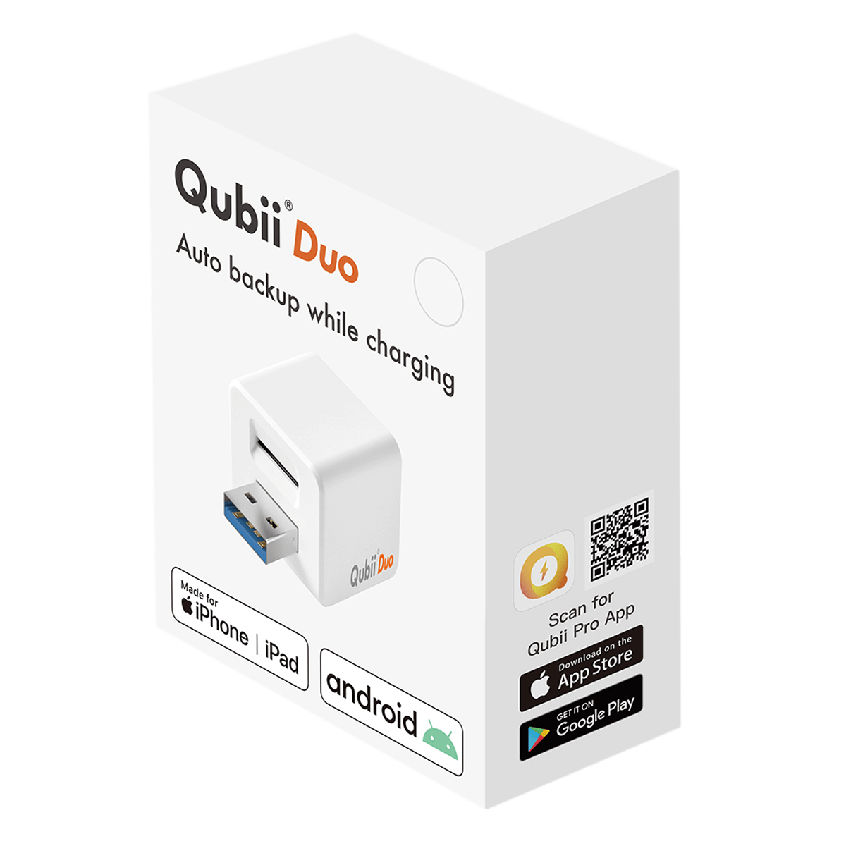 CUBE MAKTAR QUBII ΓΙΑ ΦΟΡΤΙΣΗ - BACKUP USB A Λευκό - 2