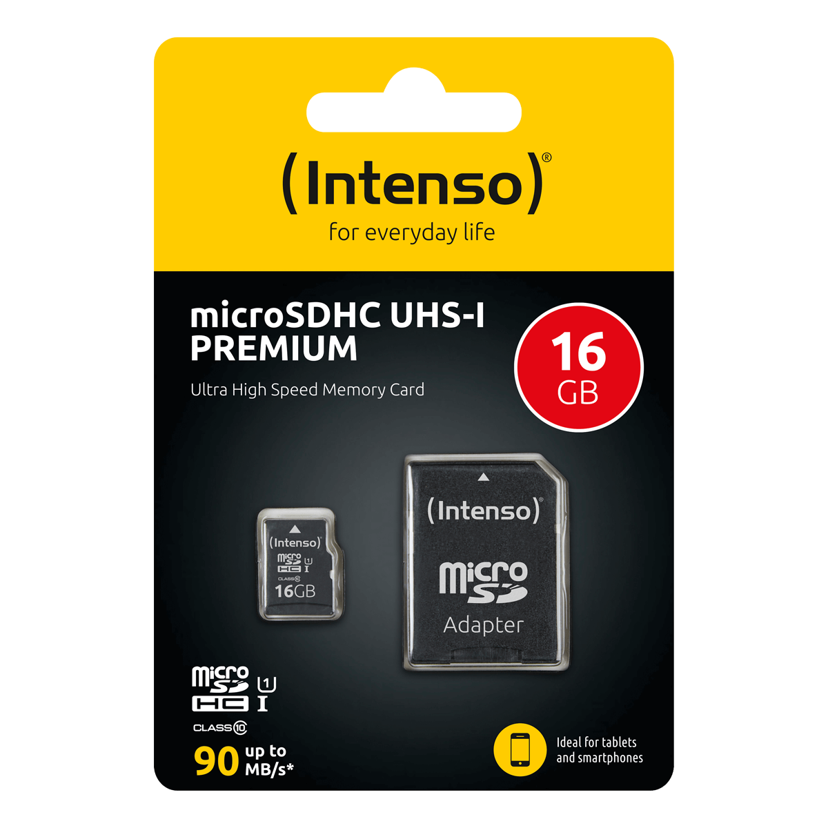 Κάρτα Μνήμης INTENSO Micro SDHC UHS-I Premium 16GB με αντάπτορα - 4