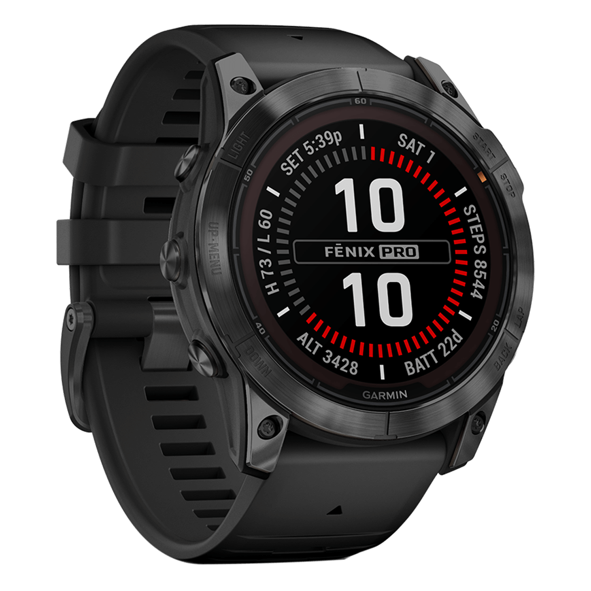 GARMIN fenix 7X Pro Solar Slate Grey Black Smartwatch - 2