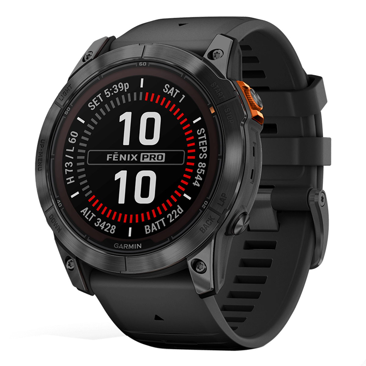 GARMIN fenix 7X Pro Solar Slate Grey Black Smartwatch - 3