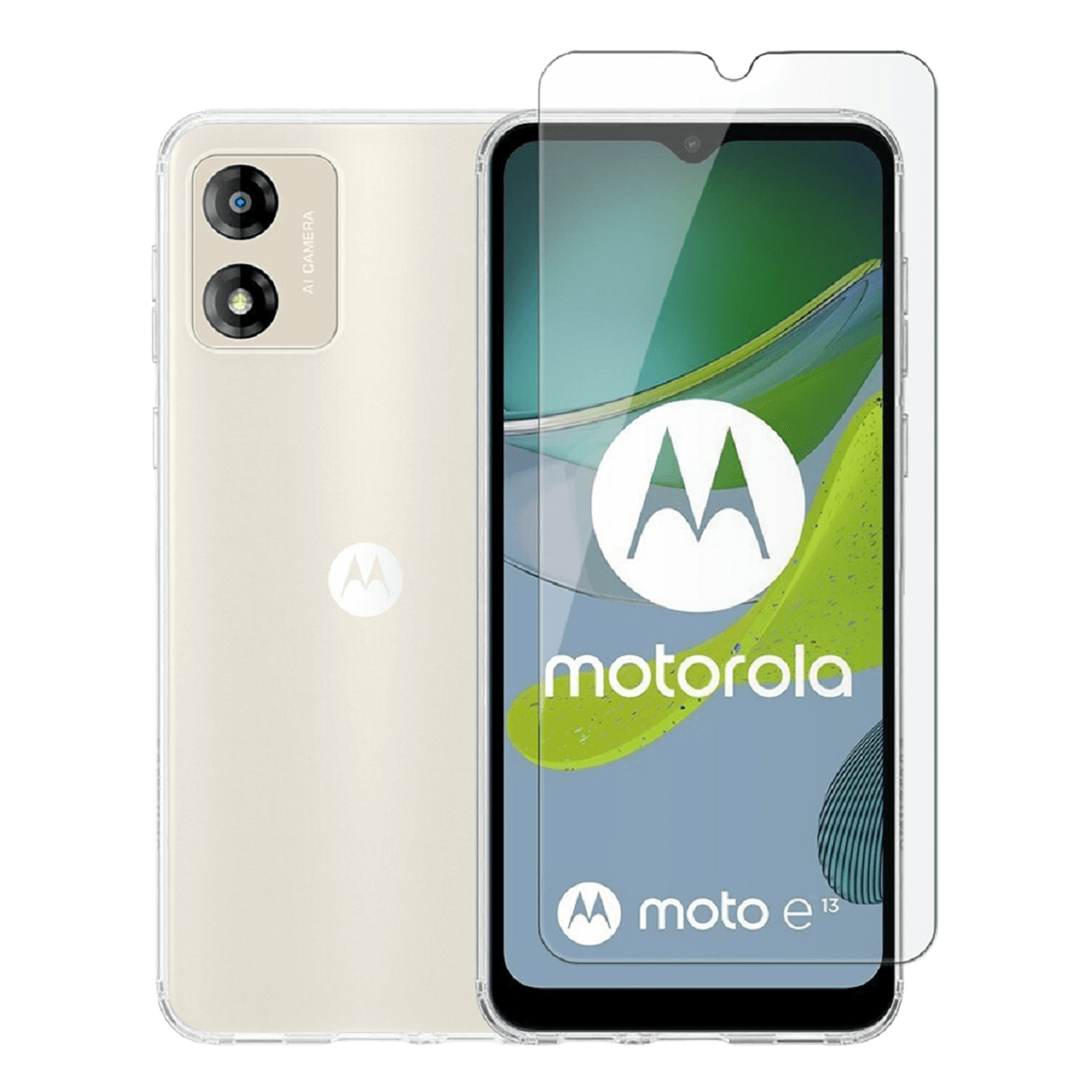 Διάφανη Θήκη + Γυαλί Προστασίας Οθόνης COSY για MOTOROLA e13 4G
