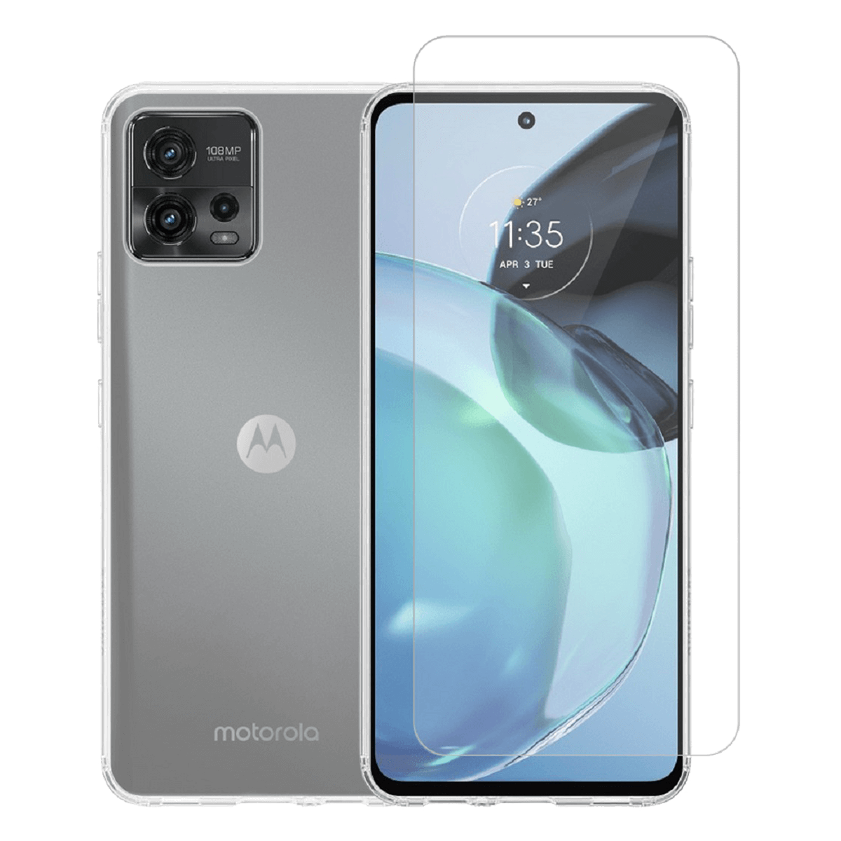 Διάφανη Θήκη + Γυαλί Προστασίας Οθόνης COSY για MOTOROLA moto g72