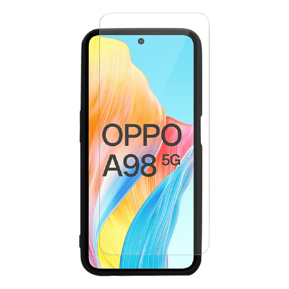 Θήκη Matte + Γυαλί Προστασίας Οθόνης COSY για OPPO A98 5G Μαύρη - 3