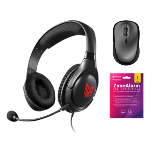 Πακέτο Ενσύρματο Gaming Headset CREATIVE + Ασύρματο Ποντίκι TRUST + Antivirus ZoneAlarm