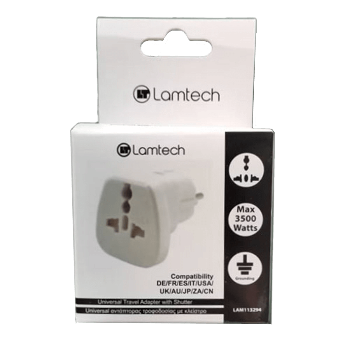 Universal Αντάπτορας Ταξιδίου LAMTECH με Shutter - 3