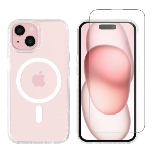 Διάφανη Θήκη COSY Acrylic MagSafe + Γυαλί Προστασίας Οθόνης για iPhone 15 Plus