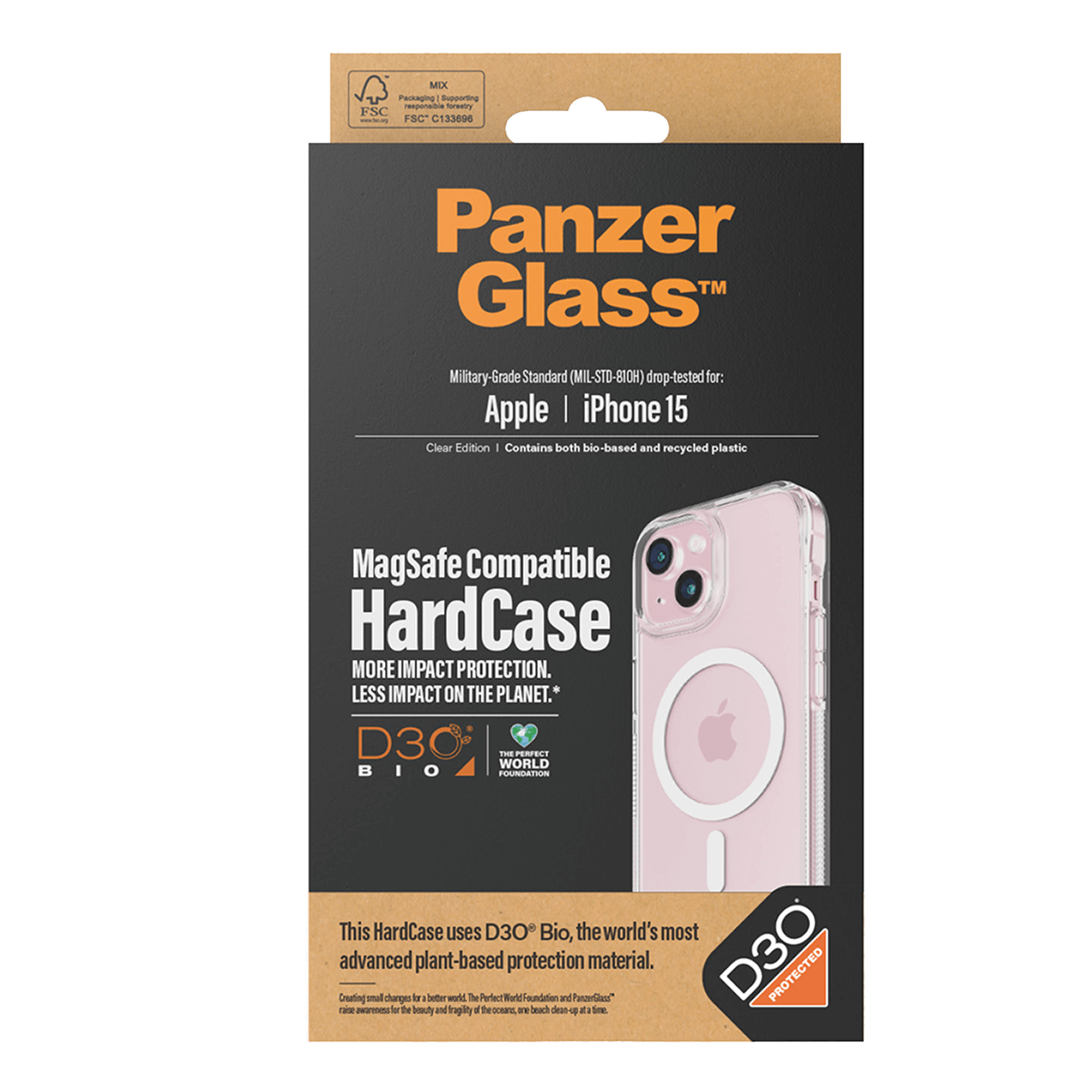 Διάφανη Θήκη PANZERGLASS Hard Case MagSafe για iPhone 15 - 4