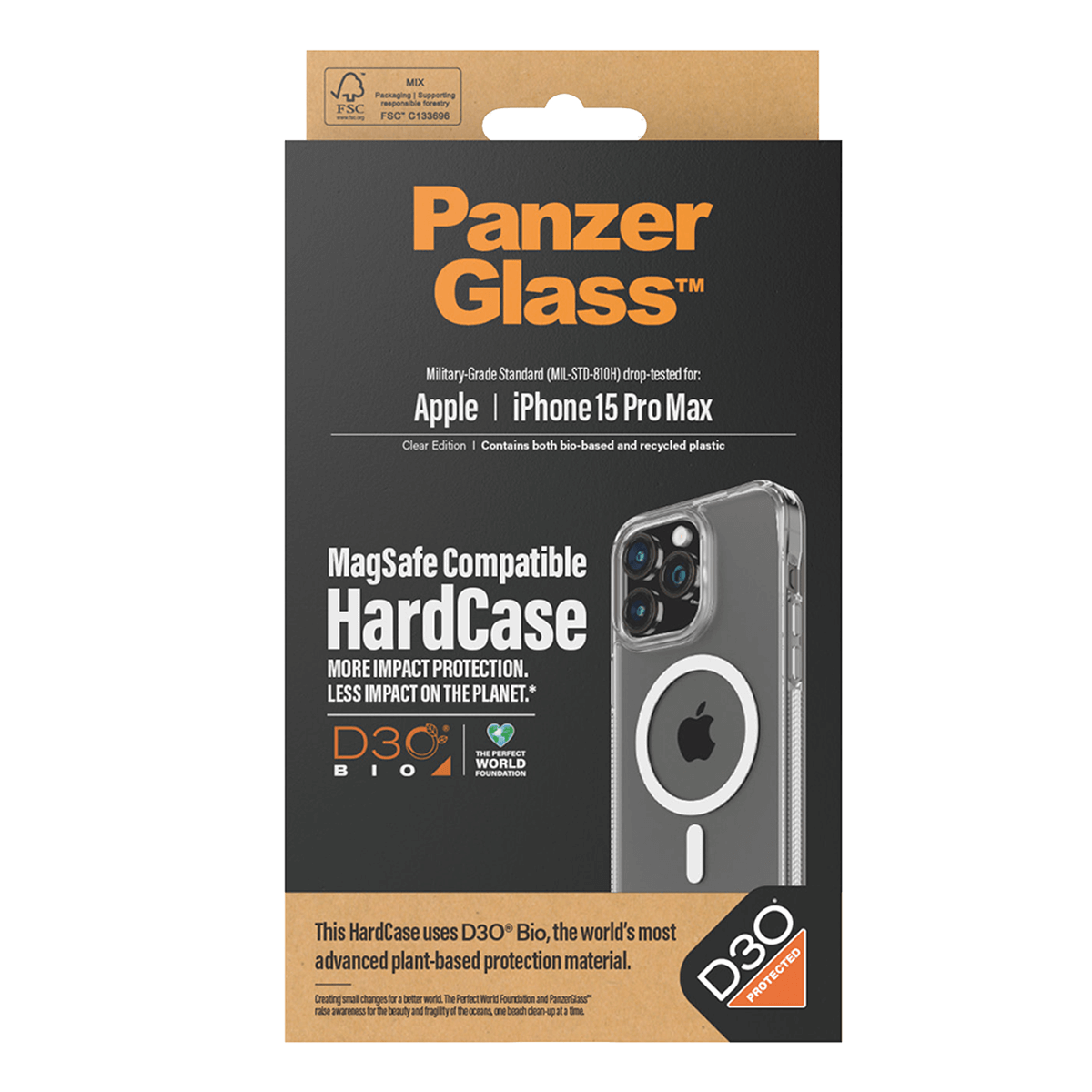Διάφανη Θήκη PANZERGLASS Hard Case MagSafe για iPhone 15 Pro Max - 4