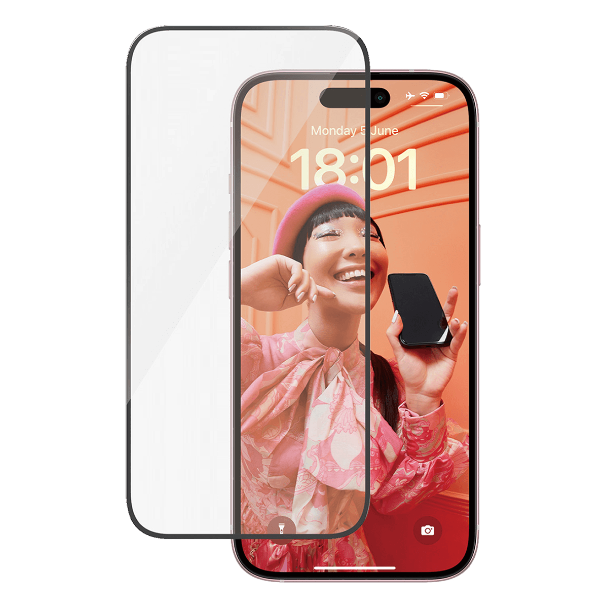 Γυαλί Προστασίας Οθόνης με Πλαίσιο PANZERGLASS Ultra - Wide Fit για iPhone 15