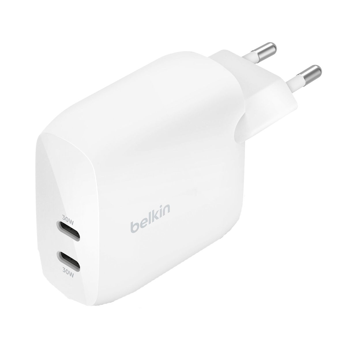 Φορτιστής Ταξιδίου BELKIN Boost Charge Dual USB-C με PPS και PD 60W Λευκό